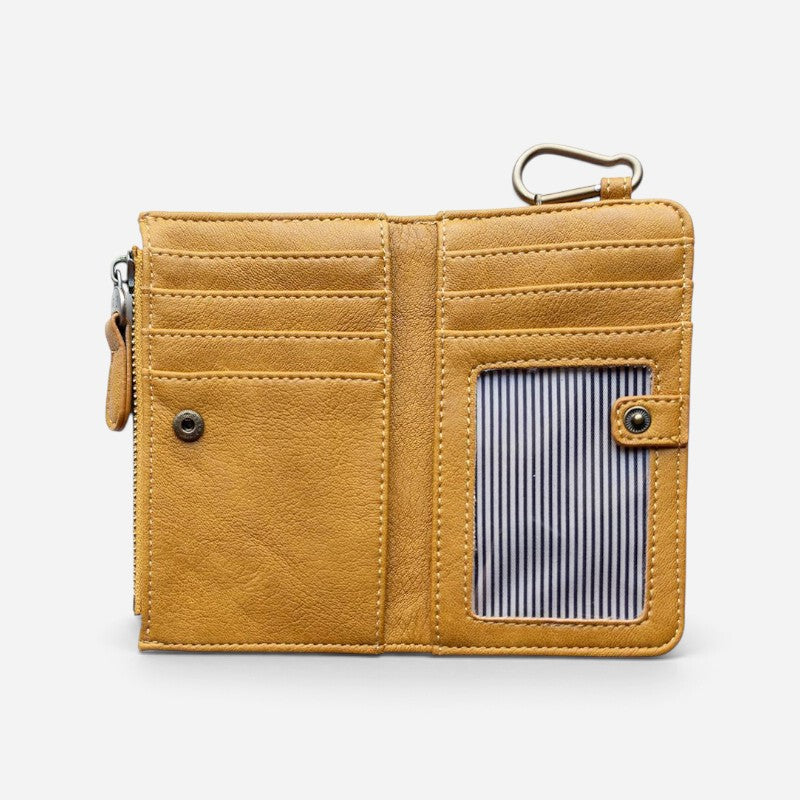 Bobbie Bifold Wallet With Carabiner Dijon