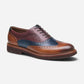 Men's Tyson Wingtip Tan/Navy/Burgundy Leather