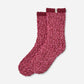 Cozy Chenille Sock Coffee Berry