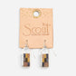 Good Karma Miyuki Frame Earrings Gunmetal/Silver