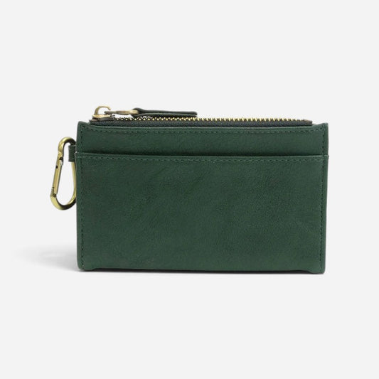 Bobbie Bifold Wallet With Carabiner Deep Green