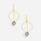 Refined Glass Drop Earrings Smoke/Gold