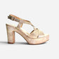 Tahlia Shimmer Dusty Gold Suede