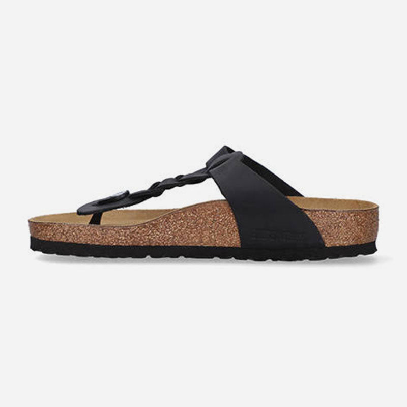 Gizeh Braided Black Oiled Leather Regular